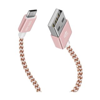 Dux Ducis KII Premium Micro USB Set Of 2 Material Data and Charging Cables 100 cm + 20 cm Pink (DUX-KII-MICR-100-02-PI)