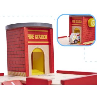 Lulilo Children's Wooden Parking Fire Station (LU-PFS)