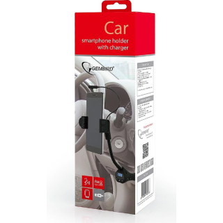 Gembird TA-CHU3 FM Transmitter With Smartphone Holder and Charger (TA-CHU3)