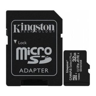 Kingston Canvas Select MicroSDHC 32GB + Adapter Memory Card (SDCS2/32GB)