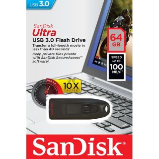 SanDisk Pendrive 64GB USB 3.0 Cruzer Ultra Flash Memory (SDCZ48-064G-U46)