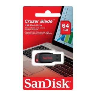 SanDisk Pendrive 64GB USB 2.0 Cruzer Blade Flash Memory (SDCZ50-064G-B35)