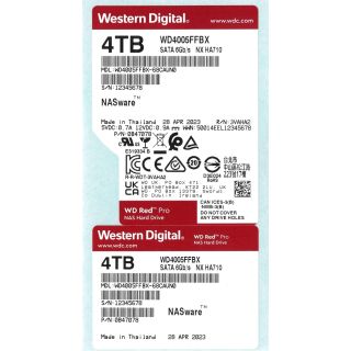 Western Digital Red Pro Internal HDD 4TB / 3.5" / 7200 RPM / SATA III / 220 MB/s (WD4005FFBX)