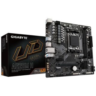 Gigabyte A620M H Motherboard mATX / AMD AM5 / A620 / 96 GB / USB 3.2 Gen 1 / M.2 / GbE LAN (A620M H)