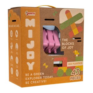 RoGer BIO Construction blocks for babies 43 pcs. (RO-9926-43)