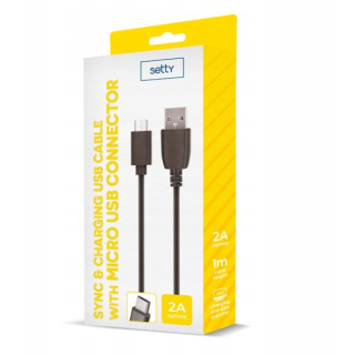Setty Cable USB-A - microUSB / 1m / 10W / black (GSM100633)