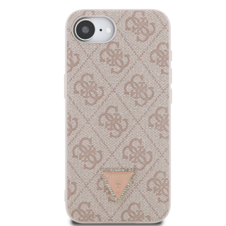Guess PU 4G Strass Triangle Metal Logo Case for Apple iPhone 16e (GUHCPSE4P4TDPP)