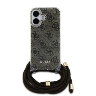 Guess IML 4G Printed Crossbody Strap Case for Apple iPhone 16 (GUHCP16SHC4SEW)