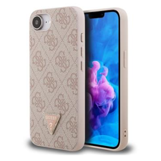 Guess PU 4G Strass Triangle Metal Logo Case for Apple iPhone 16e (GUHCPSE4P4TDPP)