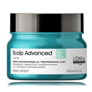 L´Oréal Professionnel Scalp Advanced Anti-Oiliness Professional Clay 2-in-1 Shampoo & Mask Deep Purifier 250 ml (3474637090524)