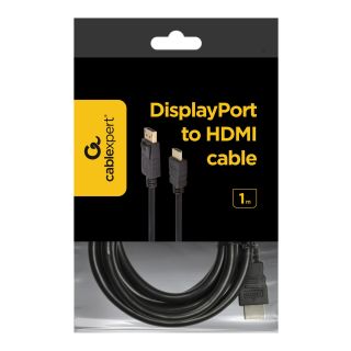 Gembird DisplayPort to HDMI Cable 1м / 1080p (CC-DP-HDMI-1M)