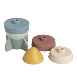 Baby's Only Stacking Tower BO-860.859.805.50 Silicone Rocket Tower 0+ (BO-860.859.805.50)