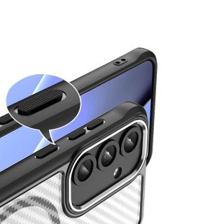 Mocco Defender Carbon Mag Back Case for Samsung Galaxy S25 Plus (MO-DFCM-SA-S25PL-BK)