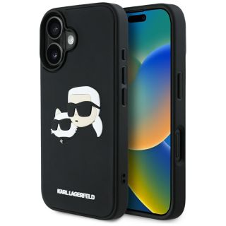 Karl Lagerfeld HC 3D Case for Apple iPhone 16 (KLHCP16SRBCKCHLK)