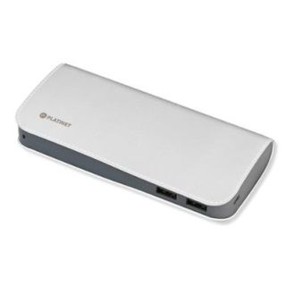Platinet PMPB11LW Power Bank Luxury Leather 11000 mAh Universal Charger for devices 2x USB 2.1A White (PMPB11LW)