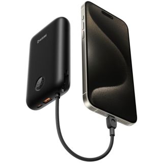 Swissten Voltbox 35W Power Bank 20000 mAh with Built-In Cables USB-C and Lightning (22013937)