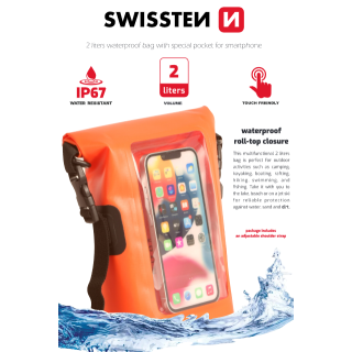 Swissten Waterproof Universal Phone Case 2L (32900810)