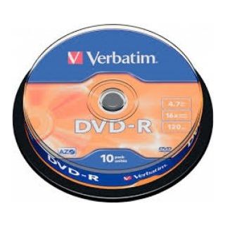Verbatim Blank DVD-R AZO 4.7GB 16x Extra protection / 10 Pack Spindle (43523V)