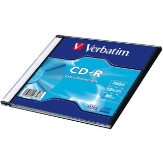 Verbatim Blank CD-R 700MB 1x-52x Extra protection / Single Wrap Slim (43347V)