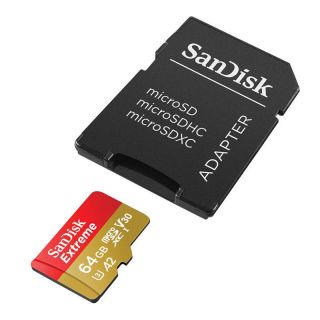 SanDisk Extreme MicroSDXC Memory Card 64GB (SDSQXAH-064G-GN6AA)