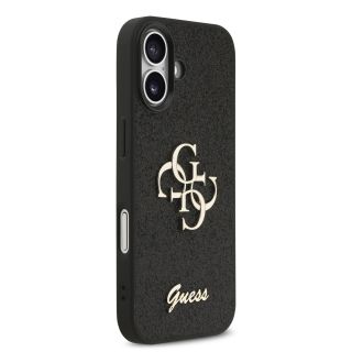 Guess PU Fixed Glitter 4G Metal Logo Case for Apple iPhone 17 (GUHCP17SHG4SGK)