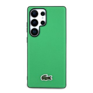 Lacoste Iconic Petit Pique Woven Logo MagSafe Case for Samsung Galaxy S25 Ultra (LCHMS25LPVCN)