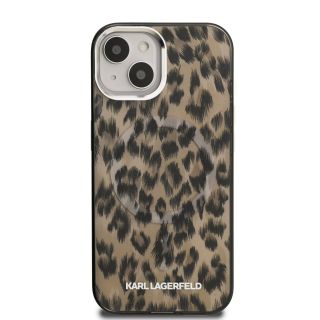 Karl Lagerfeld IML Leopard MagSafe Case for Apple iPhone 15 (KLHMP15SHDLEOICW)