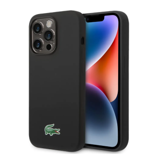 Lacoste Liquid Silicone Microfiber Croc Logo MagSafe Case for Apple iPhone 13 / 14 / 15 (LCHMP14SSLOK)