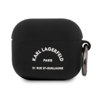 Karl Lagerfeld Rue St Guillaume Silicone Case for Apple AirPods 3 (KLACA3SILRSGBK)