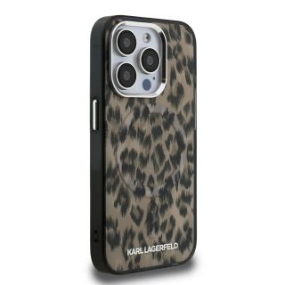 Karl Lagerfeld IML Leopard MagSafe Case for Apple iPhone 15 Pro (KLHMP15LHDLEOICW)