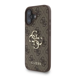 Guess PU 4G Metal Logo Strap Case for Apple iPhone 16 (GUHCP16SP4GMGSW)