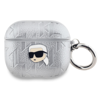 Karl Lagerfeld PU Embossed Karl Head Case for Apple AirPods 3 (KLA3PGKIPS)