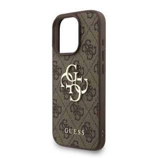 Guess PU 4G Metal Logo Strap Case for Apple iPhone 16 Pro Max (GUHCP16XP4GMGSW)