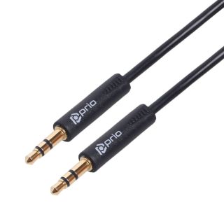 Prio Aux Audio Cable 3.5 mm -> 3.5 mm 1.2m Black (15085)