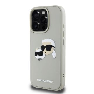 Karl Lagerfeld 3D Rubber Double Heads Case for Apple iPhone 16 Pro Max (KLHCP16XRBCKCHLE)