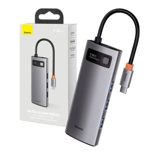 Baseus Metal Gleam Series Hub 5in1 / USB-C to 3x USB 3.0 / HDMI / USB-C PD (CAHUB-CX0G)