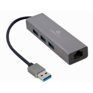 Gembird USB AM Gigabit Network Adapter with 3-port USB 3.0 hub (A-AMU3-LAN-01)
