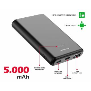 Swissten Line Power Power Bank USB / USB-C / Micro USB / 10W / 5000 mAh (22013910)