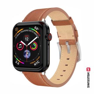 Swissten Leather Band for Apple Watch 42 / 44 / 45 / 49 mm (46000814)