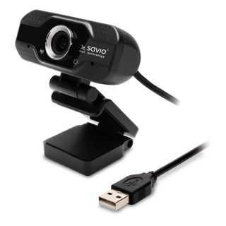 Savio CAK-01 Webcam Full HD 1080P with Microphone Black (CAK-01)