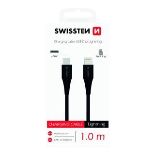 Swissten Basic Universal Quick Charge 3.1 USB-C to Lightning  Charging Cable 1m (SW-QU-TYPCLIGHT1M-BK)