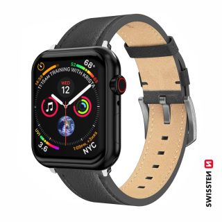 Swissten Leather Apple Watch Strap 42 / 44 / 45 / 49mm (46000812)