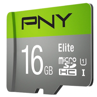 PNY Elite microSDHC Memory Card 16GB UHS-I Class 10 (P-SDU16GU185GW-GE)