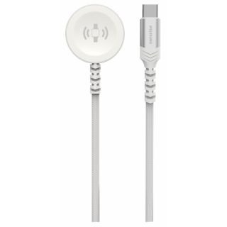 Swissten Braided Metal Magnetic Wireless Charger For Apple Watch USB-C 1.2m (22065502)