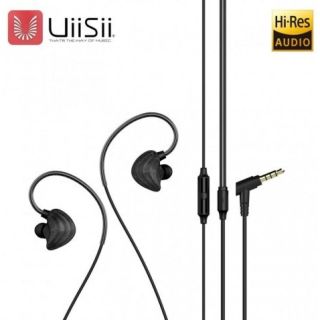 UiiSii CM5-L Premium Hi-Res Original Sport Earphones with Microphone and Volume Control / 3.5mm / 1.2m (IT-CM5-L/BK)