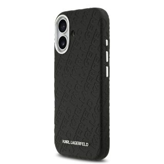 Karl Lagerfeld Grained PU Repeated Logo MagSafe Case for Apple iPhone 17 (KLHMP17SPGKLFOFK)