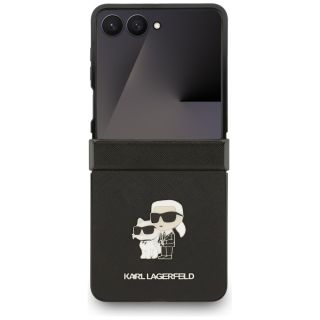 Karl Lagerfeld Saffiano Karl&Choupette Pin Case for Samsung Galaxy Z Flip7 (KLHCZF7SAPKCNPK)