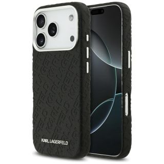 Karl Lagerfeld Grained PU Repeated Logo MagSafe Case Case for Apple iPhone 17 Pro (KLHMP17LPGKLFOFK)