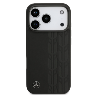 Mercedes Leather Laurel Leaves MagSafe Case for Apple iPhone 17 Pro (MEHMP17L25RDSLAK)