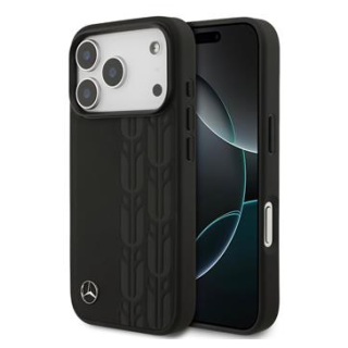 Mercedes Leather Laurel Leaves MagSafe Case for Apple iPhone 17 Pro (MEHMP17L25RDSLAK)